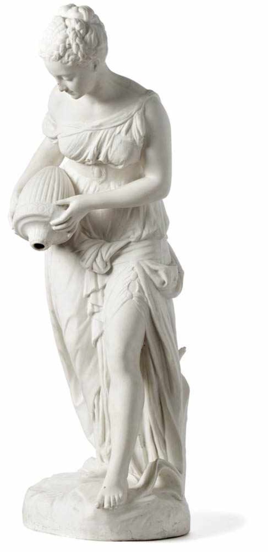 Water NymphItaly, probably Milan, 19th centuryYoung woman standing on a round pedestal in a long