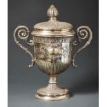 Large goblet with cover as a present from the kingTurin, Musy, circa 1900Dedication ''DONO DI S.M.