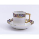 Sieck, RudolfMocha cup with saucer(Rosenheim 1877-1957 Prien) Porcelain company Nymphenburg, 20th