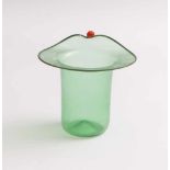Cup-shaped vaseVenini, MuranoTransparent green glass. Marked ''venini italia''. H. 15 cm.