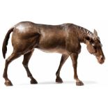 Neapolitan crib figure - donkey19th centuryFull round designed animal. Wood, carved and painted.