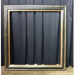 Large profile frame19th c.Hardwood, ebonized and partly gilded. Clear dimension reduced to 108 x