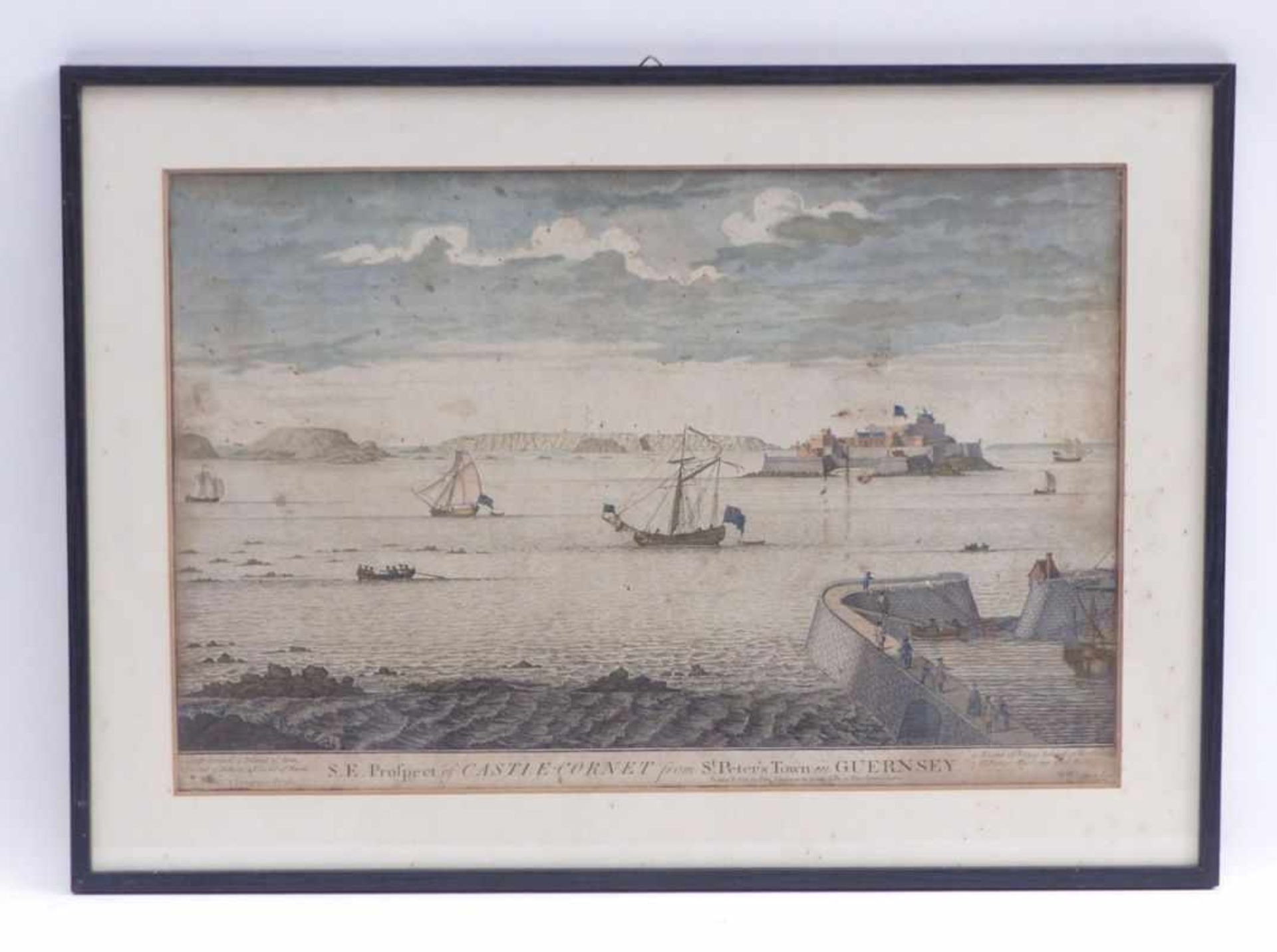 Toms, Wiliam Henry''Castle Cornet''(London about 1700-1765 Westminster) ''S.E. Prospect of Castle - Bild 2 aus 3