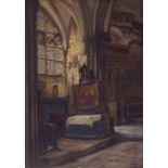 View of the Wolfgangsaltar in the Lorenzkirche in NurembergMonogrammist of the 19th century.Oil on