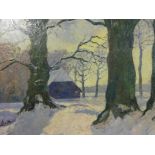 Jensen, Oluf Carl ChristianWinter landscape(1871-1934 Copenhagen). Oil on canvas. Signed (lower