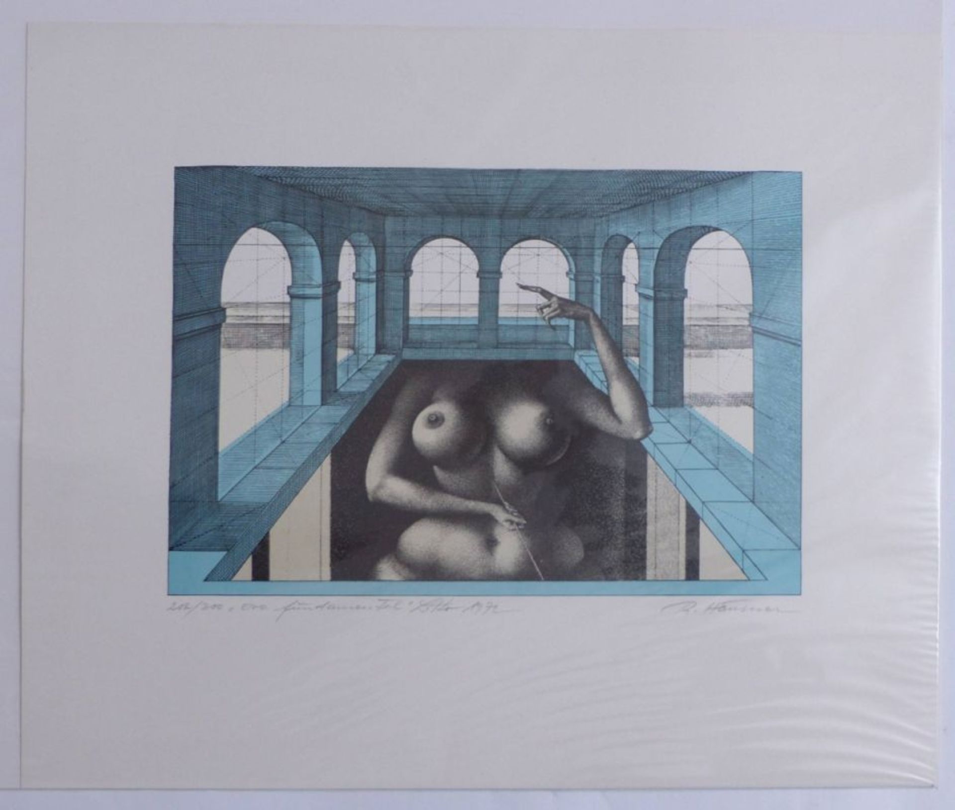 Hausner, Rudolf''Eva fundamental''(Vienna 1914-1995 Mödling) Colour lithograph. Lower right - Bild 2 aus 3