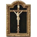 Ivory crucifixFrance, 17th centuryChrist corpus carved in four-nail type on a cross with ''INRI''