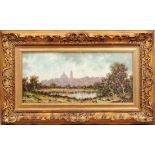 Rivers, A.View of FlorenceOil on wood. Signed lower right, attributed on verso label ''Artur