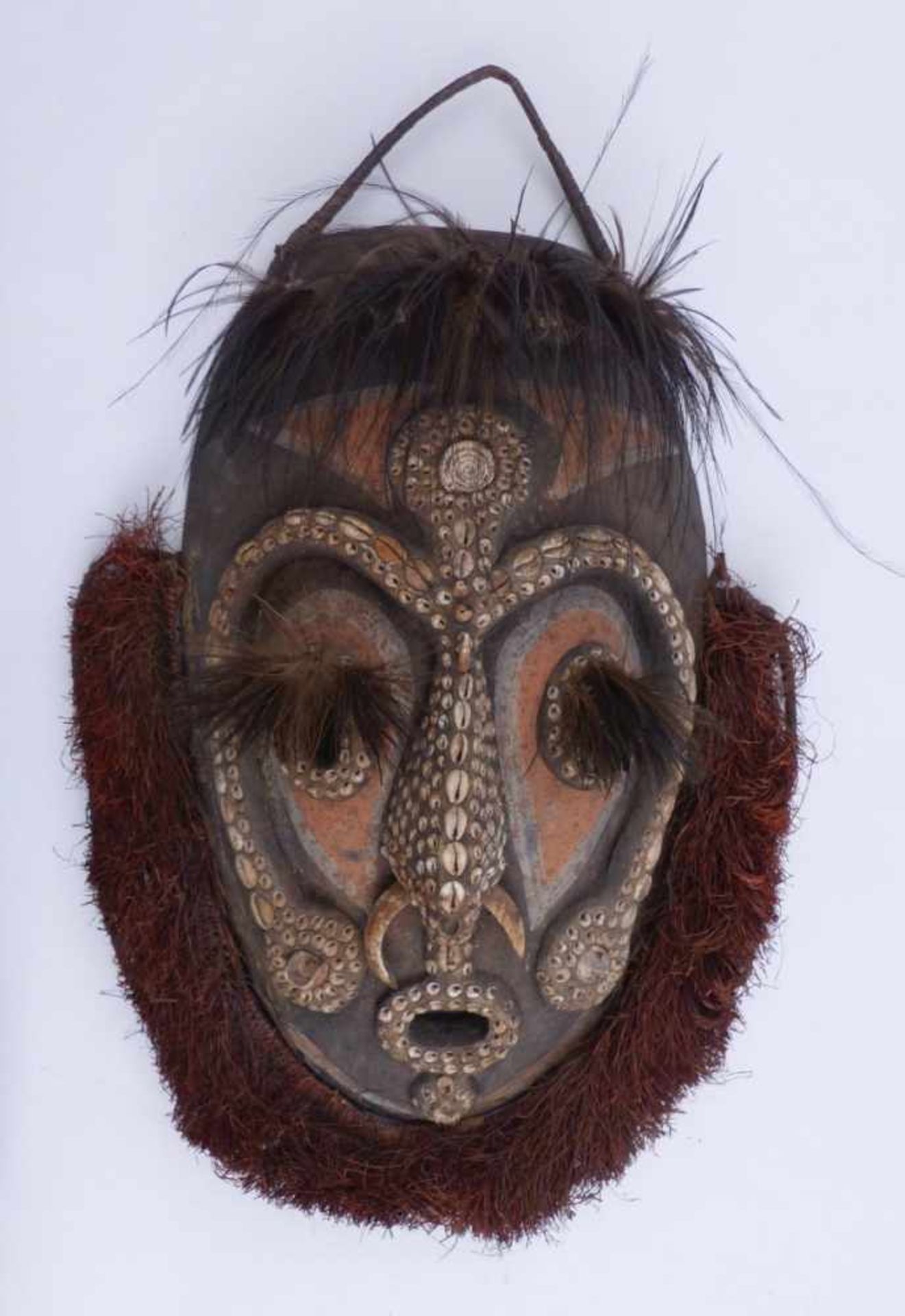 Very large ritual maskPapua New Guinea, Ramu RiverWood painted with original earth pigments,