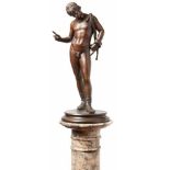Dionysus, so-called Narcissus of Pompeii on decorative column19th centuryMarble column with