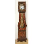 Morez grandfather clockFrance, 19th C.Floral painted wooden case 227 x 50 x 24 cm.Morez-