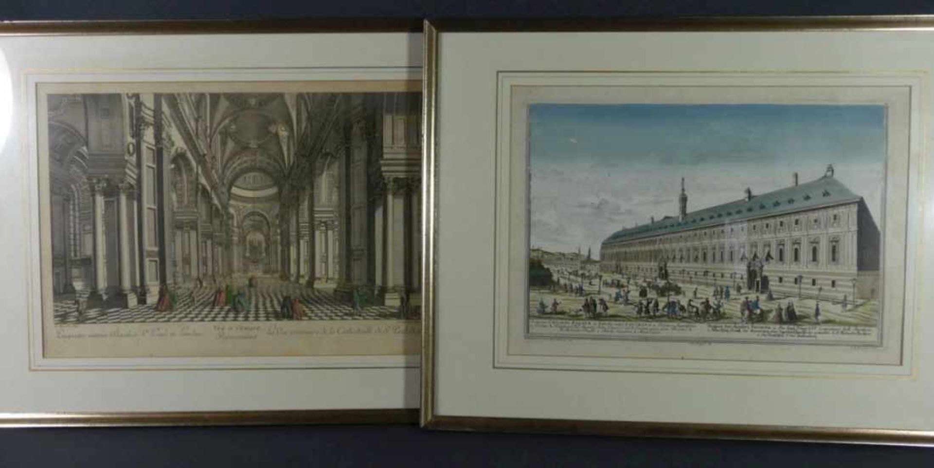 Two peep box images18th C.''La Vue interieur de la Cathedrale de St. Paul a Londres'' by La - Bild 3 aus 3