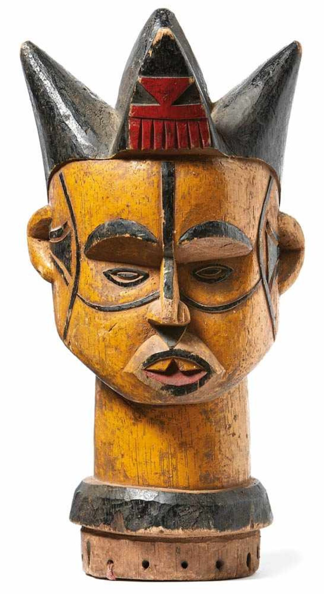 Dance attachment of the Igbo (Ibo)Nigeria, 1st quarter 20th c.Head with five-pointed hairstyle. Wood