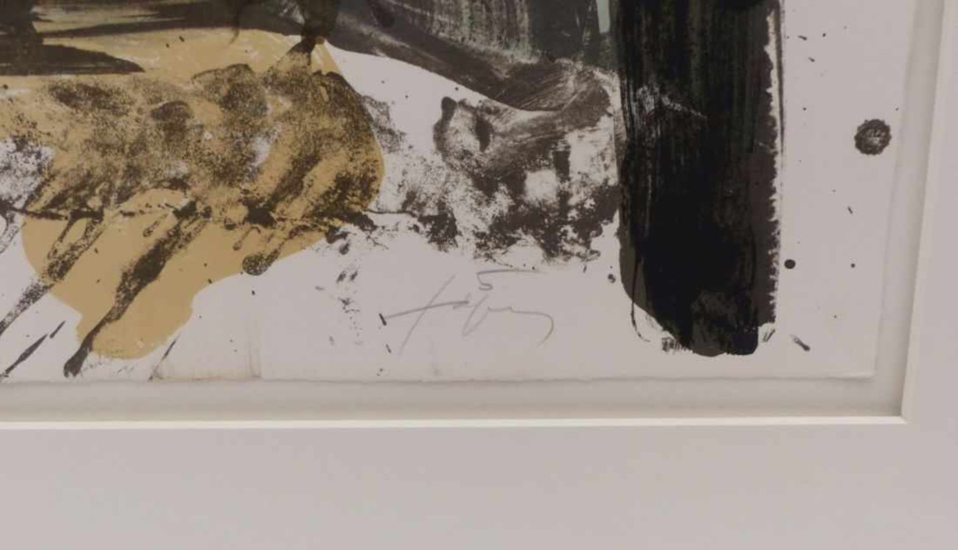 Tàpies, AntoniUntitled composition(Barcelona 1923-2012) Lithograph. Autographed, edition ''e.a.'' ( - Bild 6 aus 8