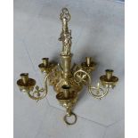 ceiling lampIn gothic styleOn a profiled baluster shaft a fully plastic Madonna with Child and