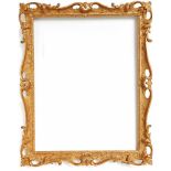 Large baroque frameMid 18th c.With open carved acanthus foliage and volutes at the corners and in