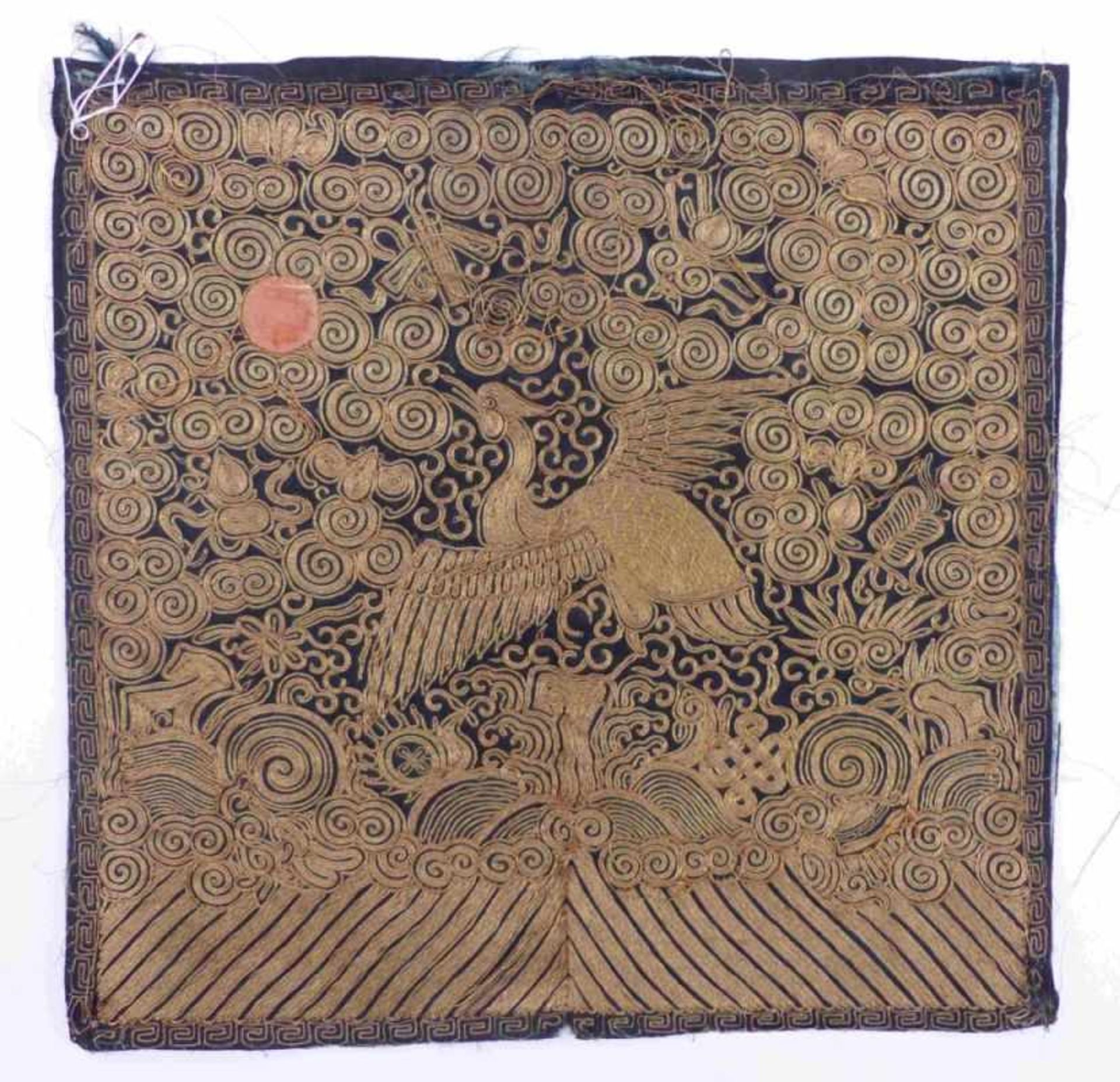 Official badge (Mandarin square)China, 18th/19th c.In the midst of clouds and surrounded by Buddhist - Bild 2 aus 4