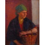 Magidey, VladimirPortrait of a farmer's wife with a basket full of apples(born 1881 in Vilnius,