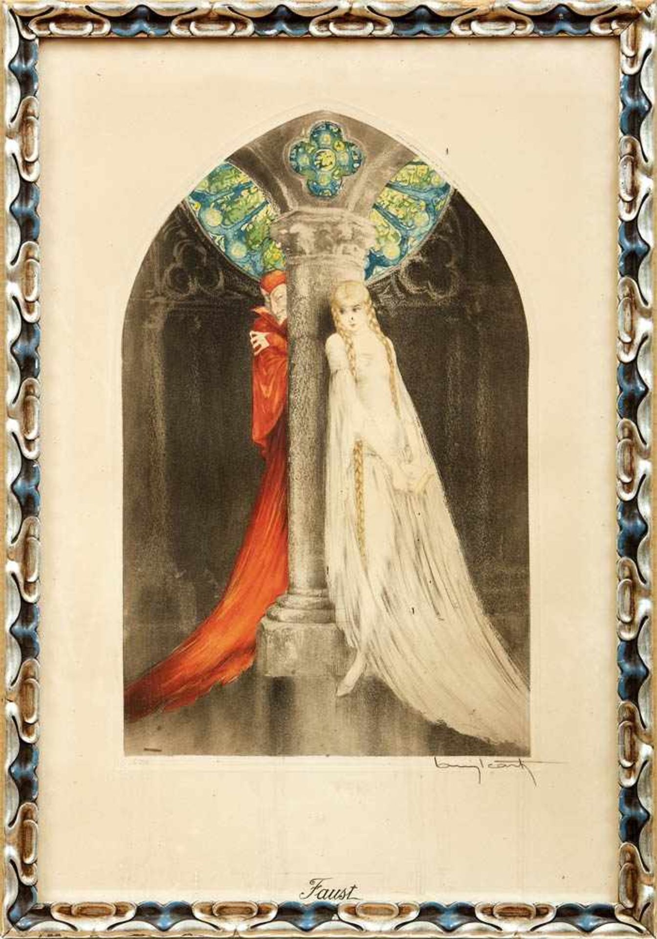 Icart, Louis''La Tosca'' and ''Faust''(Toulouse 1888-1950 Paris) Two aquatint etchings, c. 1928, - Bild 3 aus 3