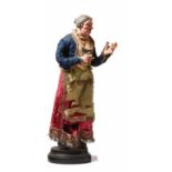 Neapolitan crib figure - Femal in traditional costume19th centuryFigure of an older woman in a red