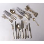 31 Art deco cutlery piecesGörlitz, Sachse & Kohl - circa 1930Six knives, seven forks, six