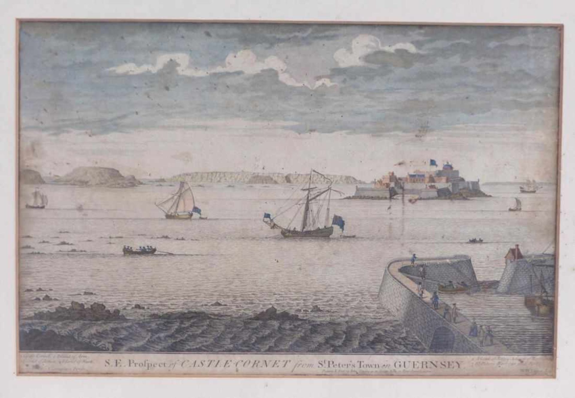 Toms, Wiliam Henry''Castle Cornet''(London about 1700-1765 Westminster) ''S.E. Prospect of Castle - Image 3 of 3