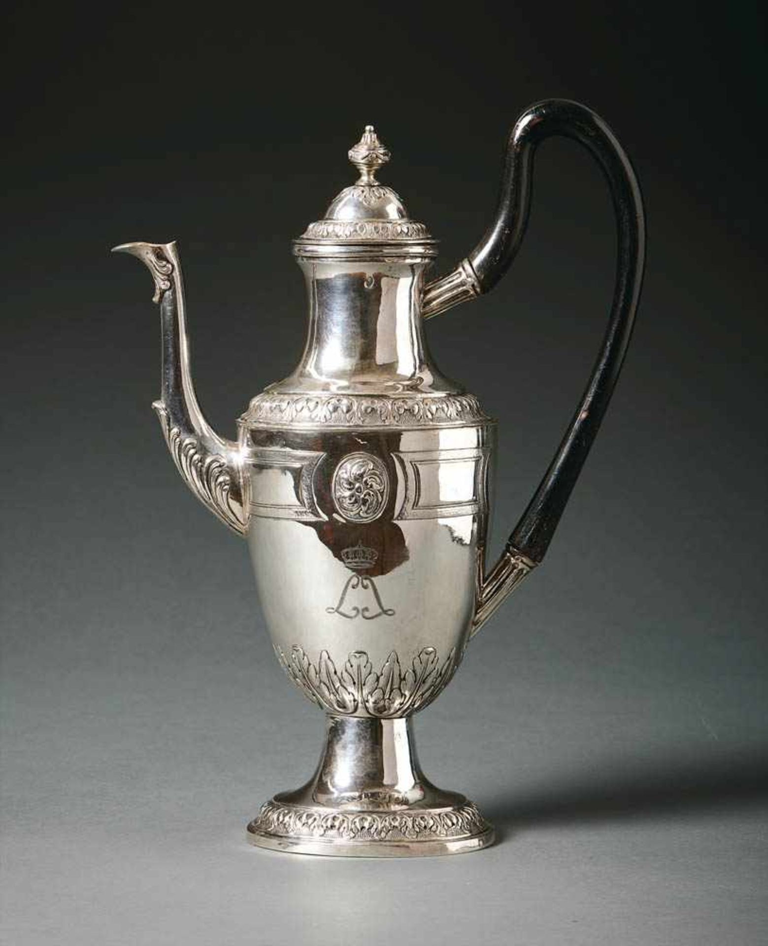 Courtly coffee potAugsburg, 1791-93Christian Gottlieb II Schu(h)mann (Master 1784-1825). Oval