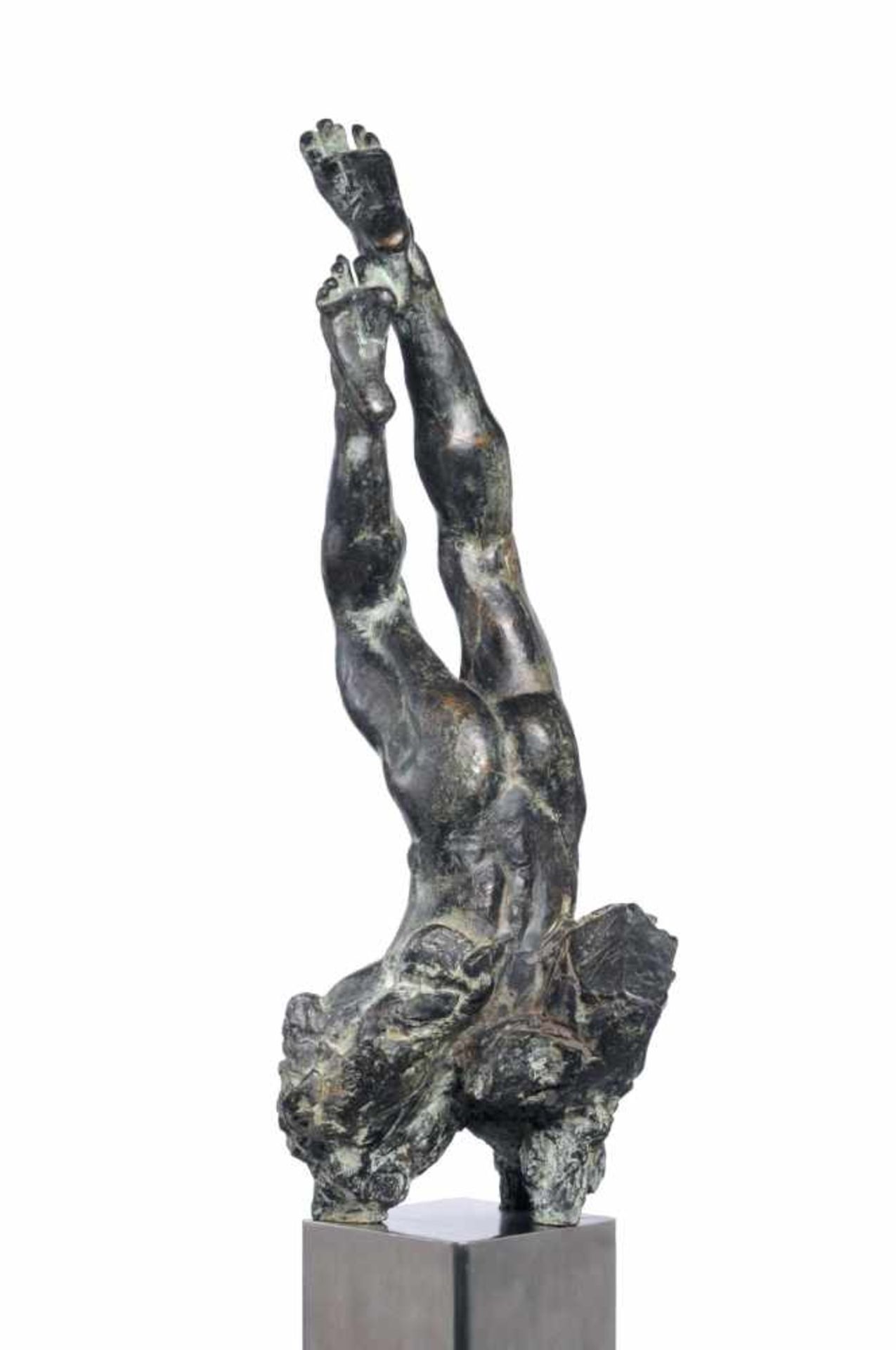 Klaus Schwabe "Stürzender Ikarus". 1996.Klaus Schwabe 1939 Unterweißbach  2017 LeipzigBronze, - Bild 5 aus 7