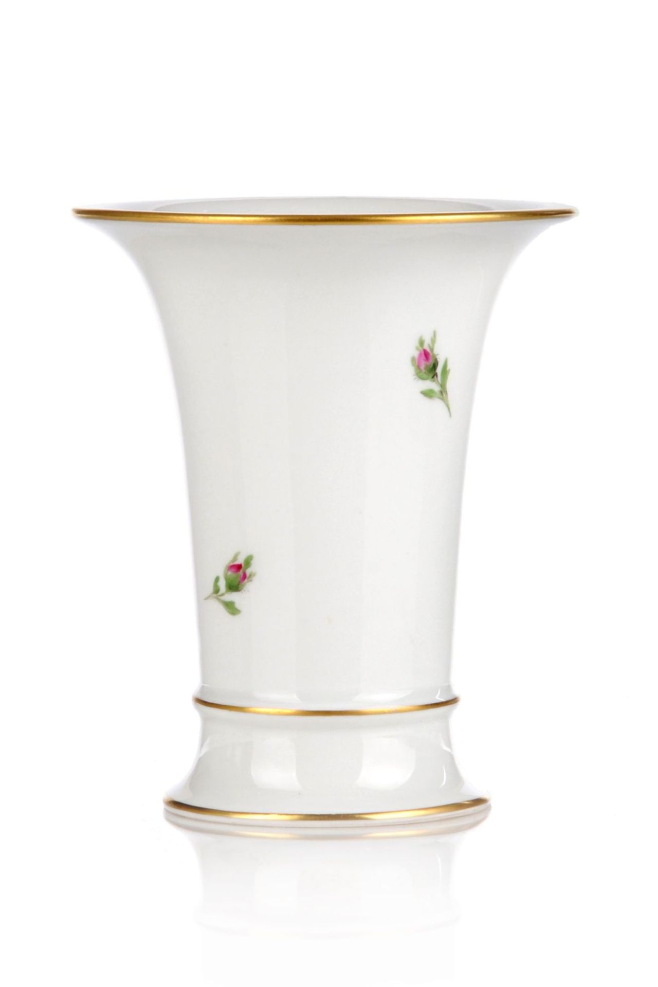 Kratervase "Rote Rose". Johann Daniel Friedrich Schöne für Meissen. 1966.Johann Daniel Friedrich - Image 2 of 2