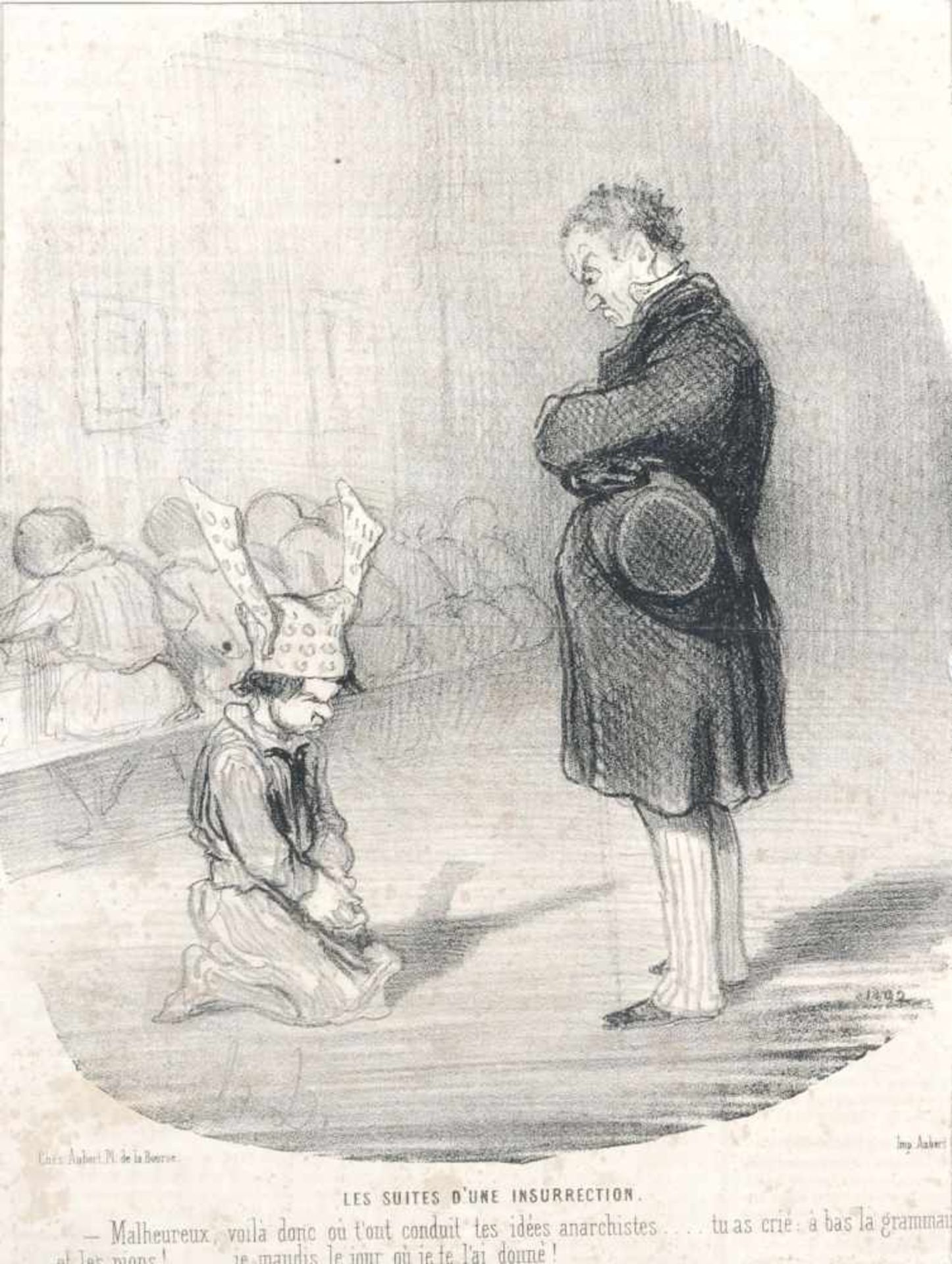Honoré Daumier, Elf Illustrationen aus der Satire-Zeitschrift "Le Charivari". 2. H. 19. Jh.Honoré - Bild 7 aus 12