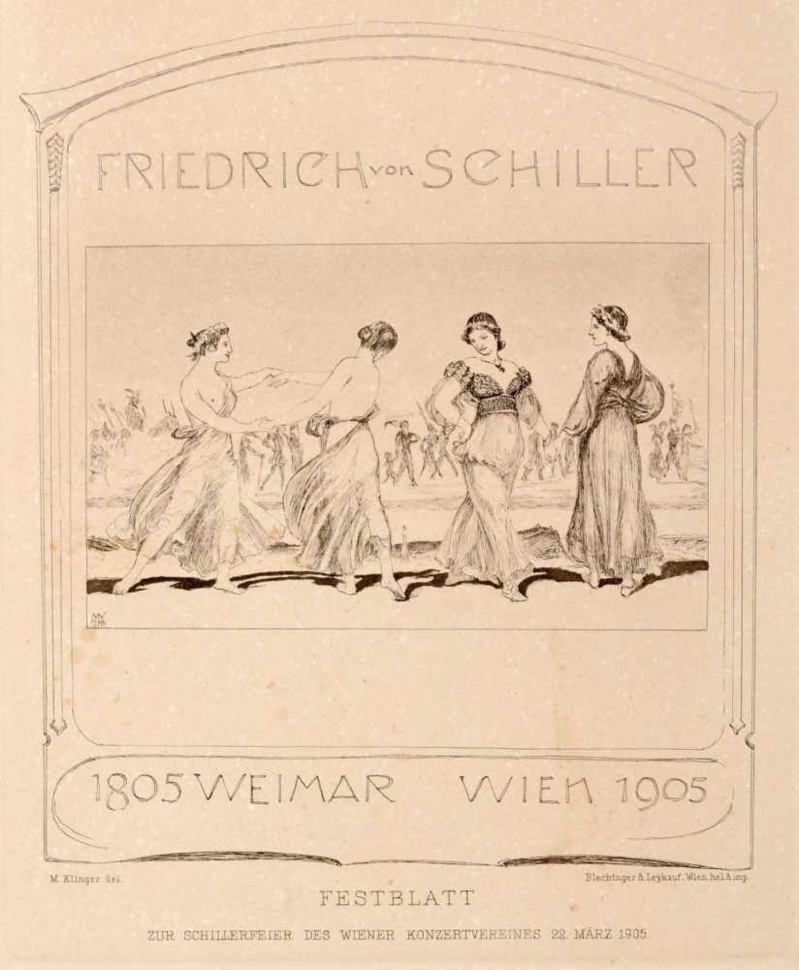 Max Klinger "Friedrich von Schiller"/"Pieta". 1905/Anfang 20. Jh.Max Klinger 1857 Leipzig  1920