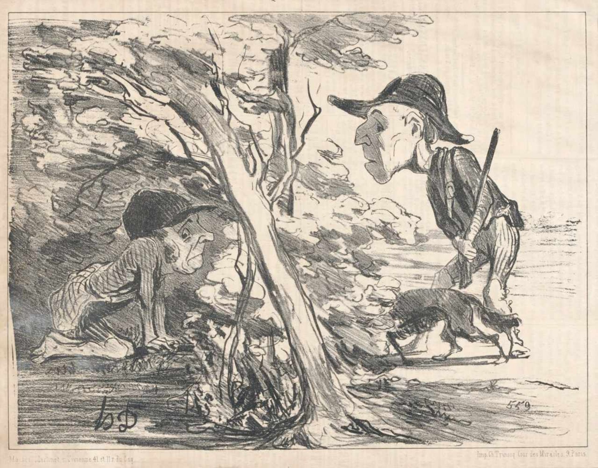 Honoré Daumier, Elf Illustrationen aus der Satire-Zeitschrift "Le Charivari". 2. H. 19. Jh.Honoré - Bild 4 aus 12