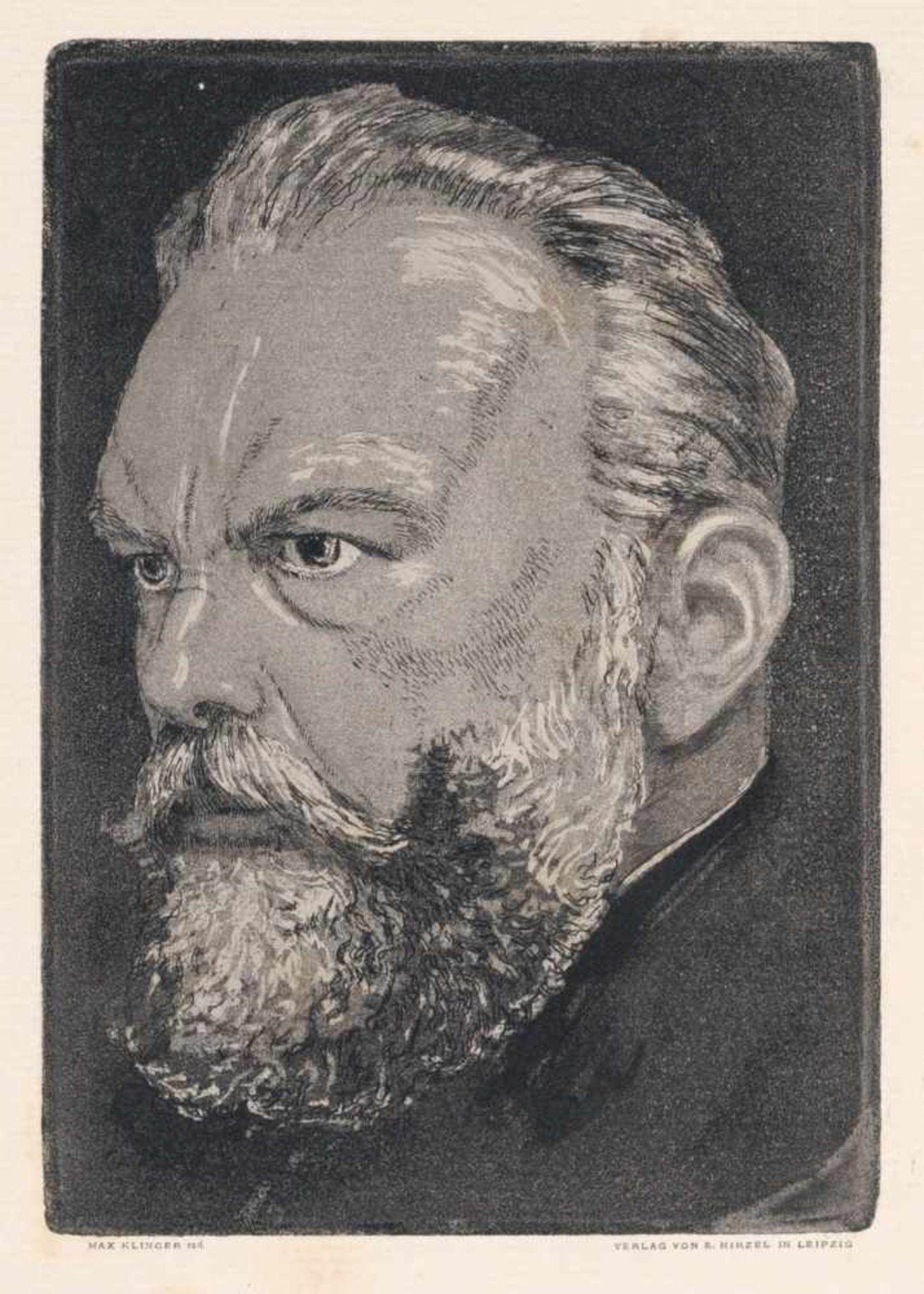 Max Klinger "Bildnis Geheimrat Professor Dr. Lamprecht". 1915.Max Klinger 1857 Leipzig  1920 Groß-