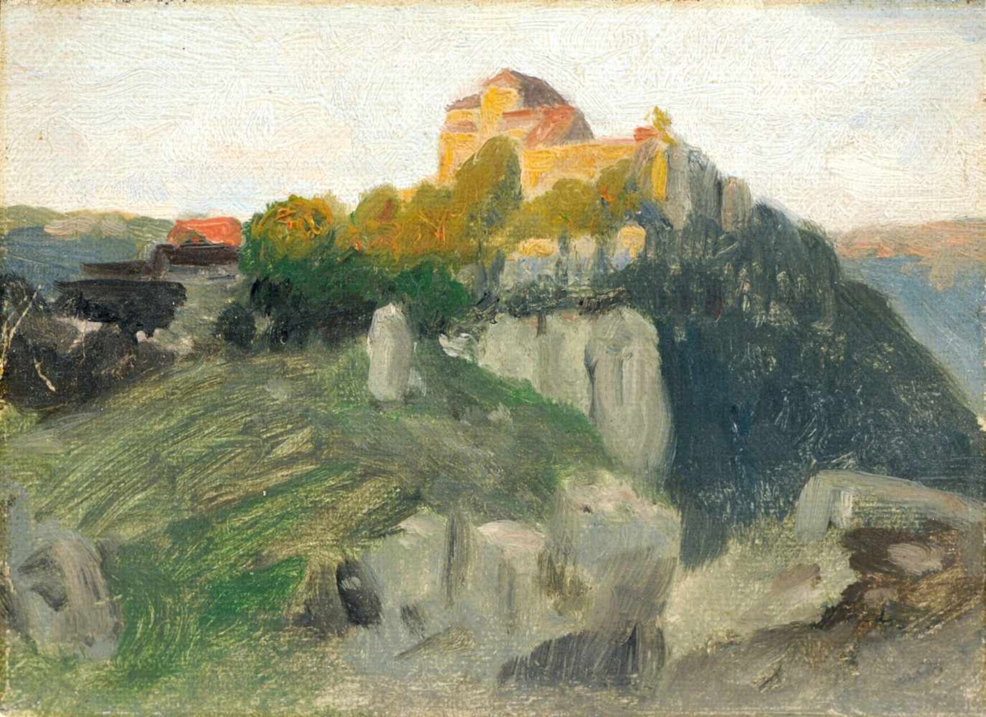 August Karl Martin Splitgerber "Burg Pappenheim" (Mittelfranken). Spätes 19. Jh.August Karl Martin