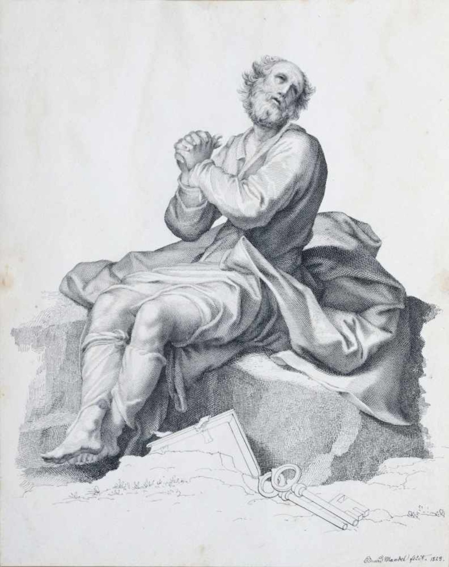 Eduard Johann August Mandel, Der Apostel Petrus. 1828.Eduard Johann August Mandel 1810 Berlin  1882