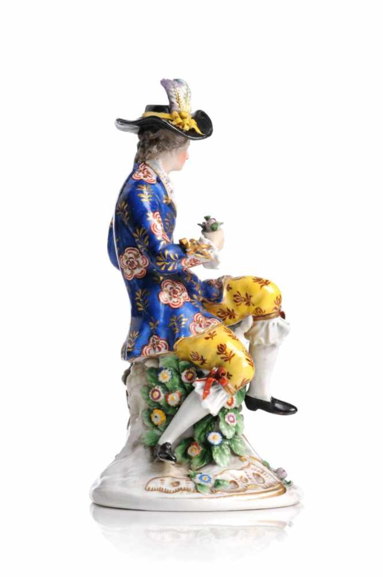 Galanter Jüngling mit Hund. Churfürstliche Privilegierte Porcelain Fabrique und Churfürstliche - Image 2 of 3