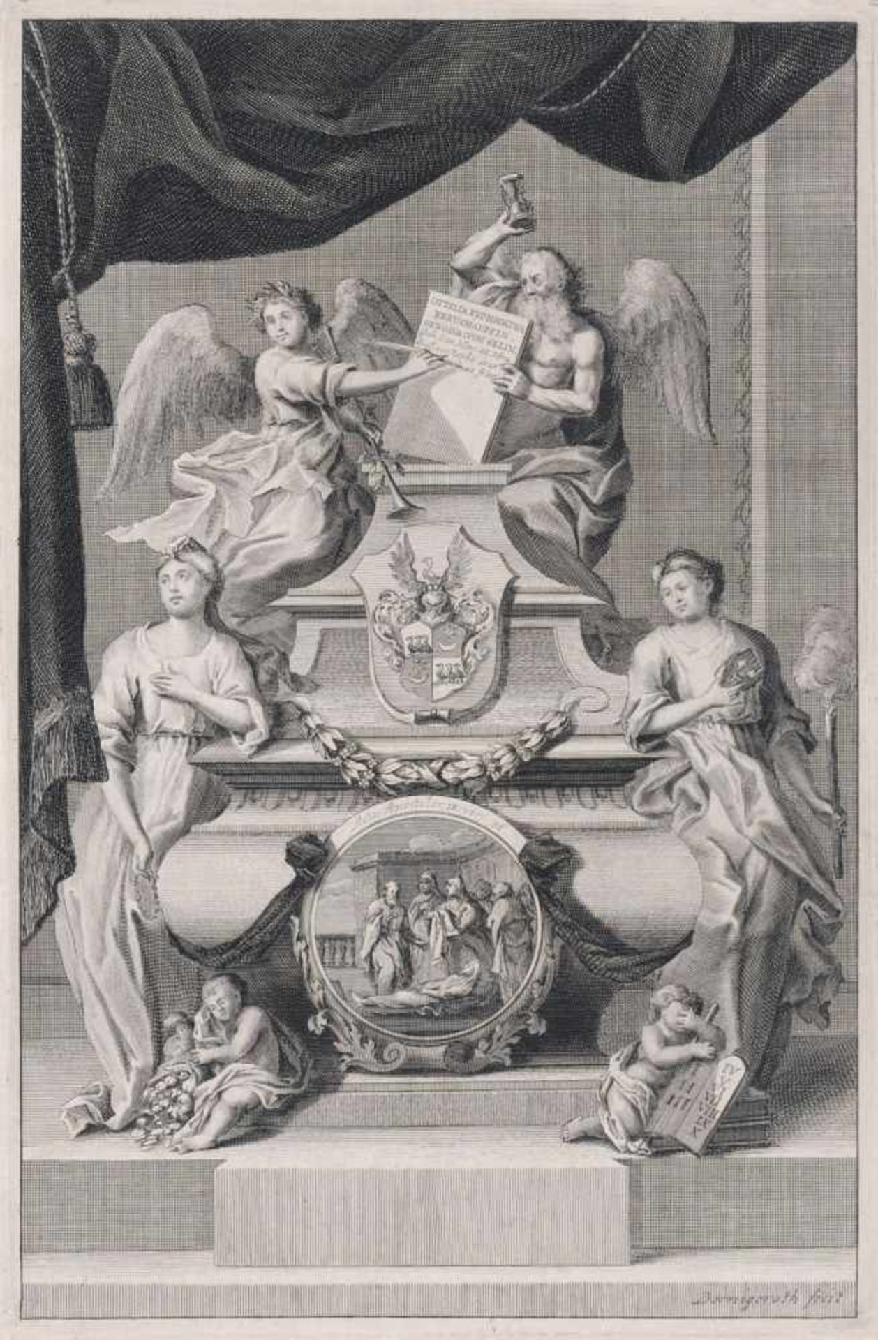 Martin Bernigeroth, Fünf Porträts sächsischer Damen. 1. H. 18. Jh.Martin Bernigeroth 1670 Rammelburg - Bild 2 aus 5