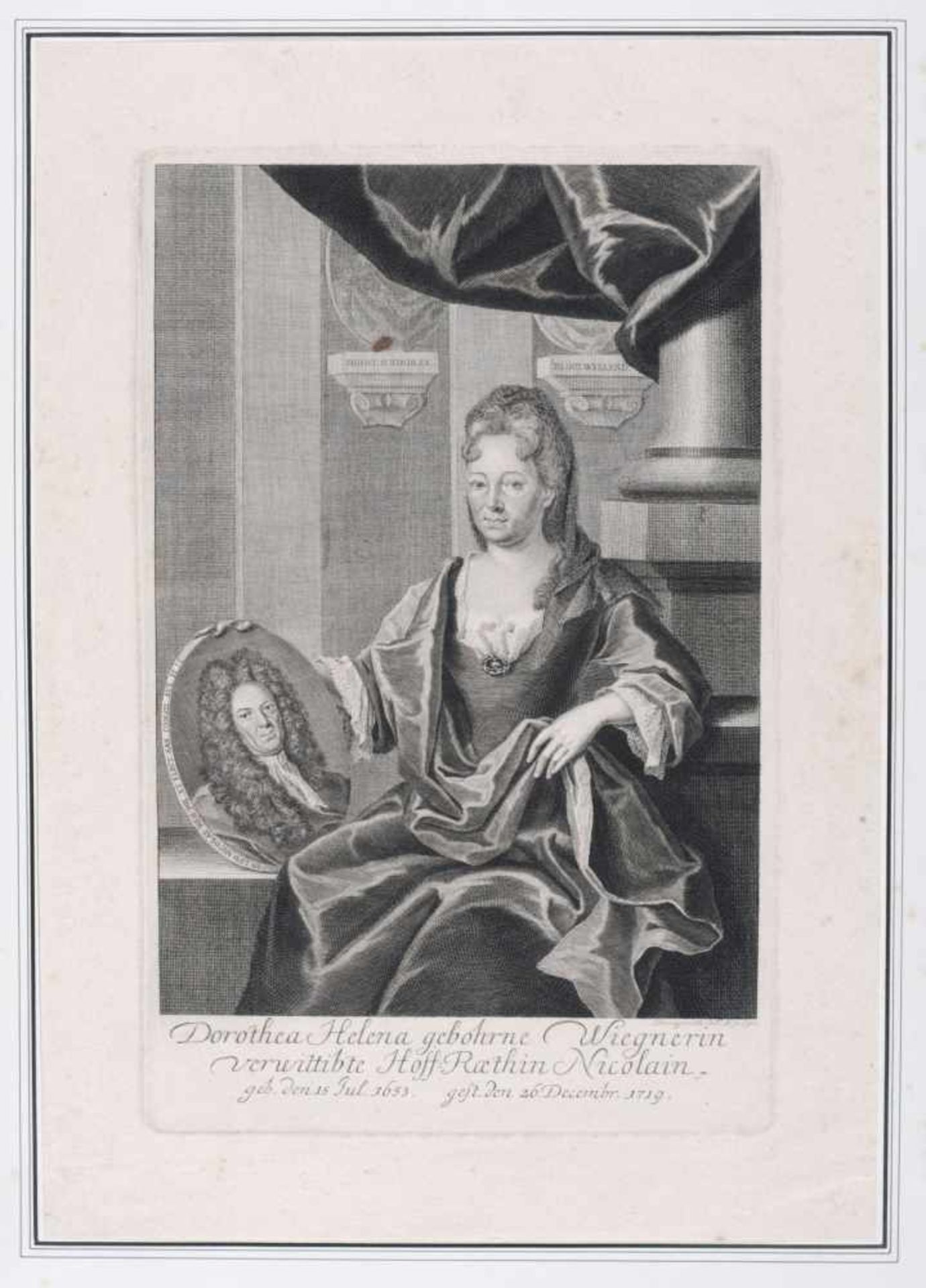 Martin Bernigeroth, Fünf Porträts sächsischer Damen. 1. H. 18. Jh.Martin Bernigeroth 1670 Rammelburg - Bild 5 aus 5