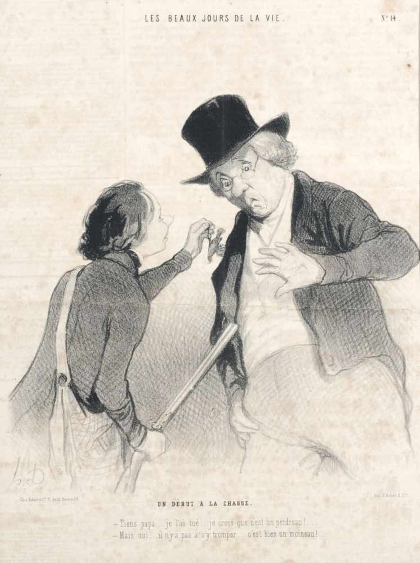 Honoré Daumier, Elf Illustrationen aus der Satire-Zeitschrift "Le Charivari". 2. H. 19. Jh.Honoré - Bild 11 aus 12