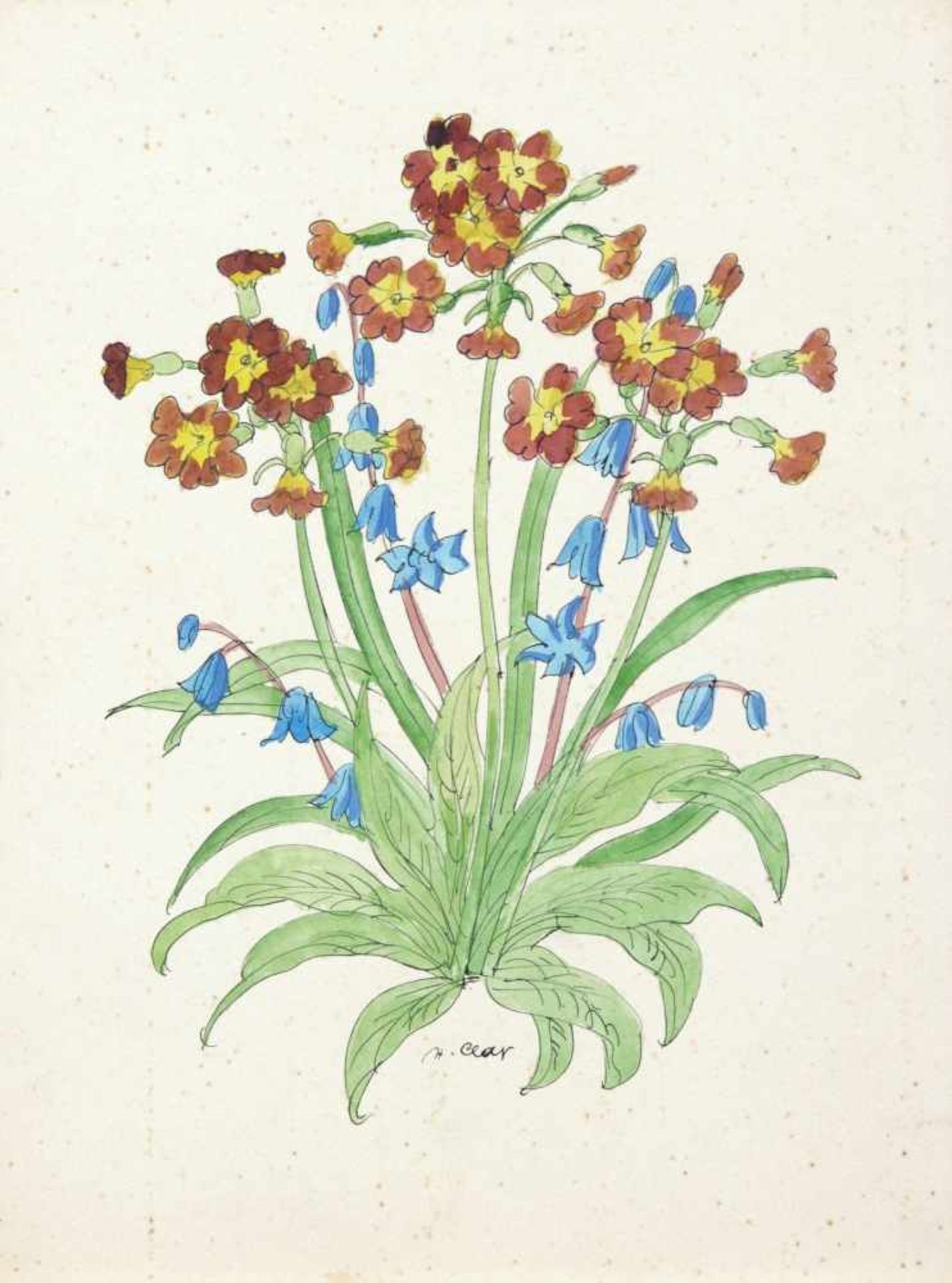 Hans Clar, Fünf Blumendarstellungen. Wohl 1920er-1930er Jahre.Hans Clar 1893 Herrnskretschen  - Bild 5 aus 7