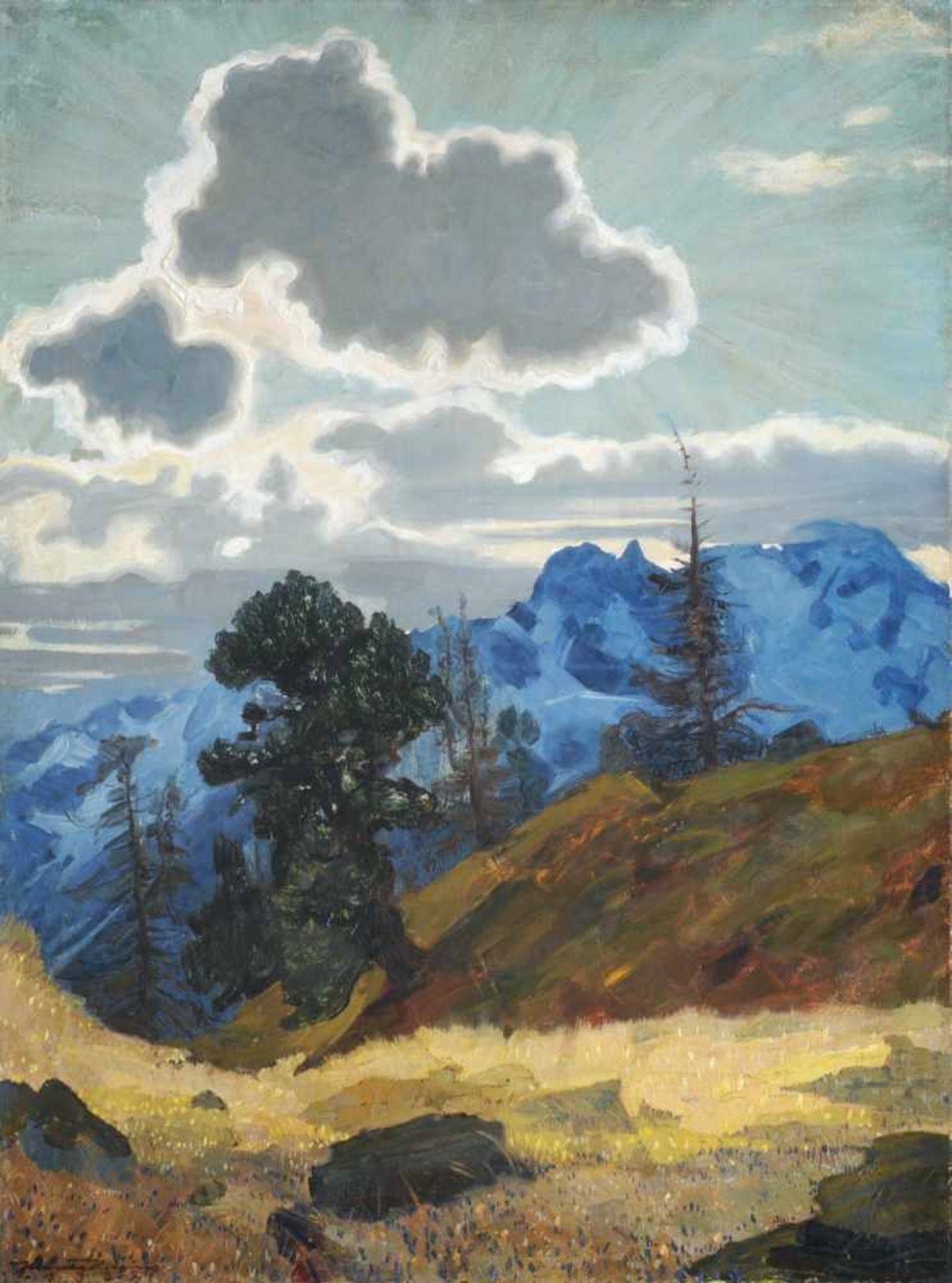 Hanns Herzing "Es wird Frühling". 1932/1938.Hanns Herzing 1890 Dresden  1971 ebendaÖl auf Leinwand.