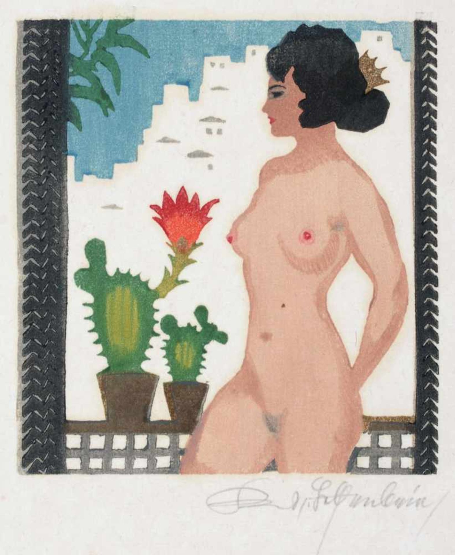 Walter Helfenbein, Fünf erotische Darstellungen. 1920er Jahre.Walter Helfenbein 1893 Dresden  - Bild 4 aus 5