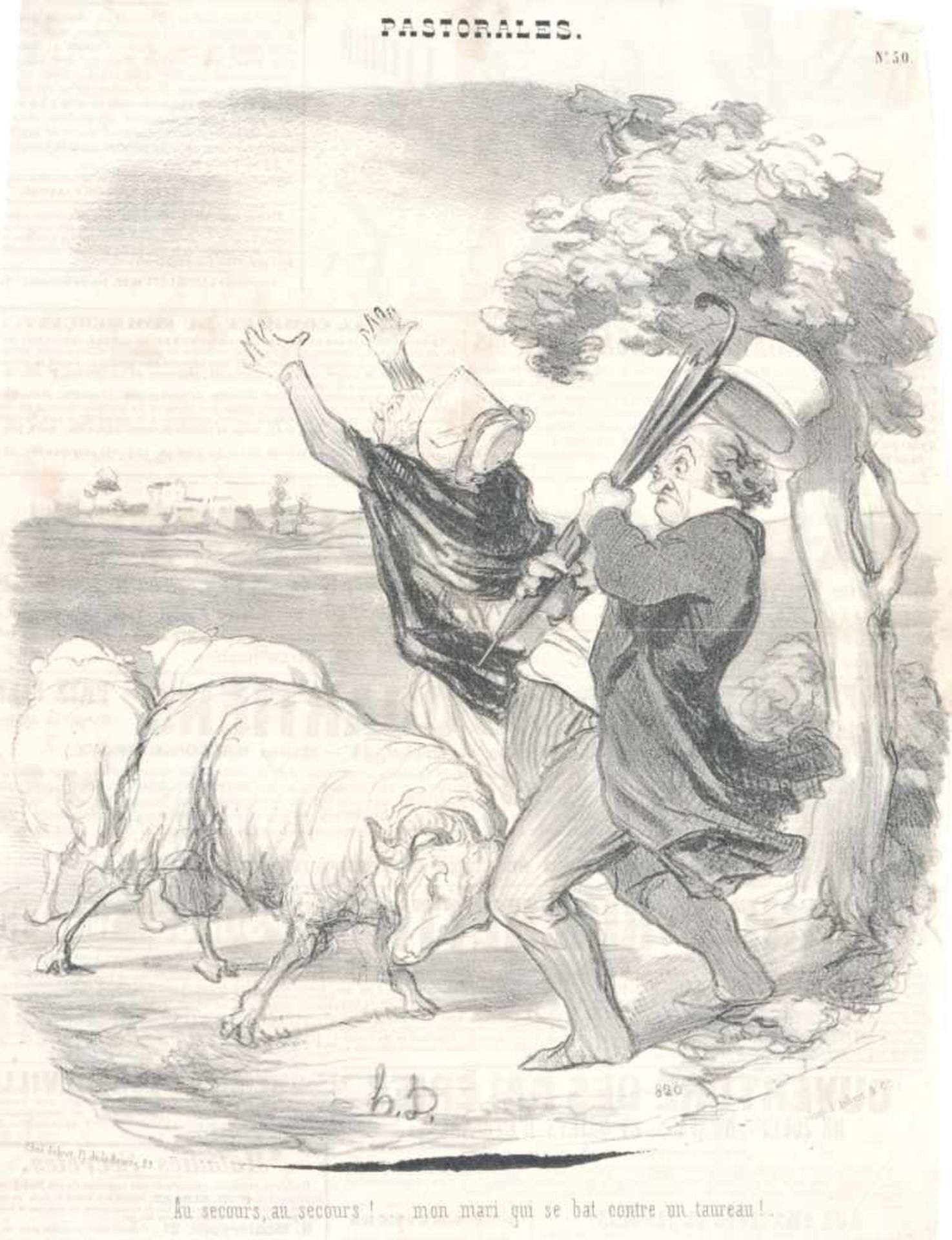 Honoré Daumier, Elf Illustrationen aus der Satire-Zeitschrift "Le Charivari". 2. H. 19. Jh.Honoré - Bild 5 aus 12