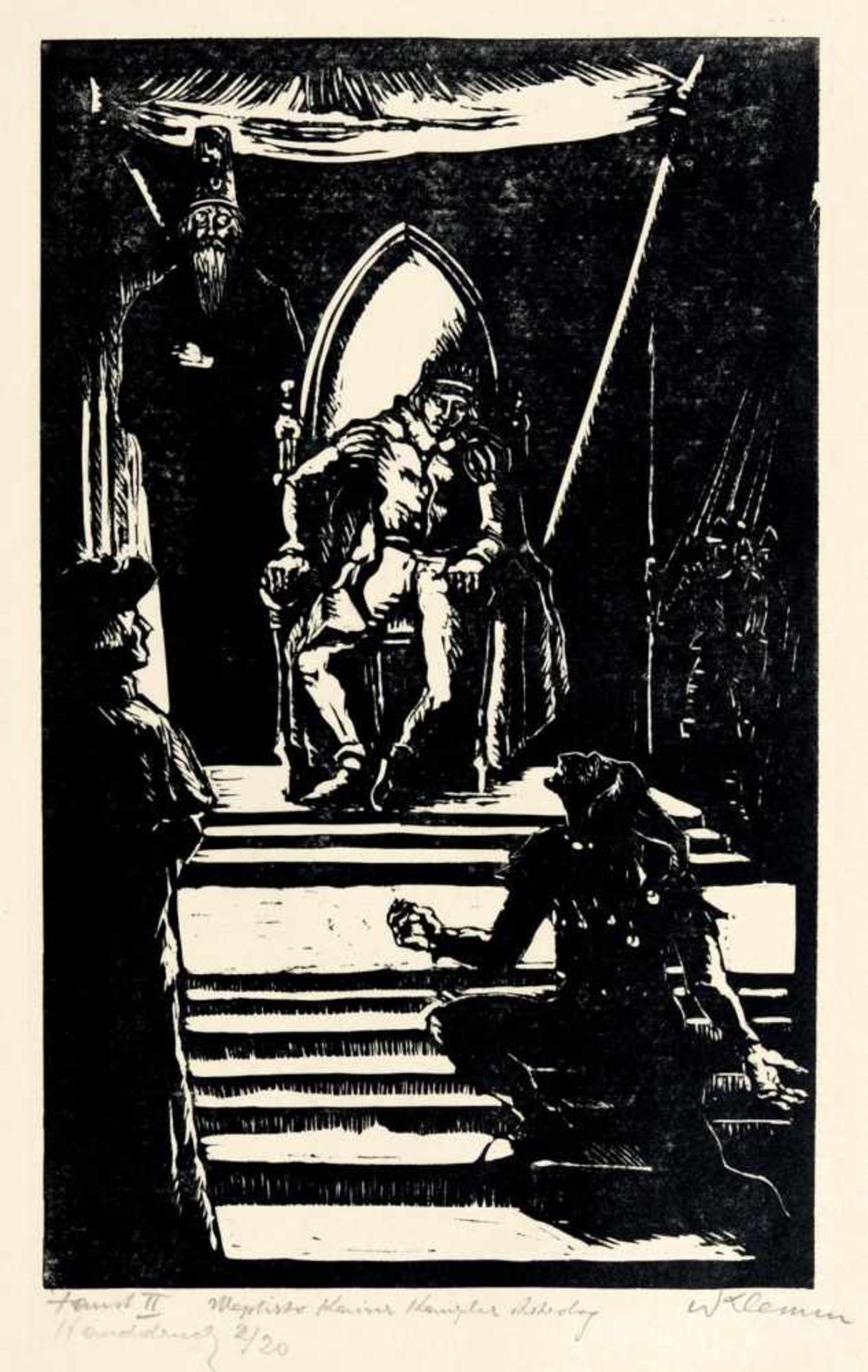 Walther Klemm, Seltene Holzschnittfolge zu Johann Wolfgang von Goethes "Faust II". 1932.Walther - Bild 5 aus 11
