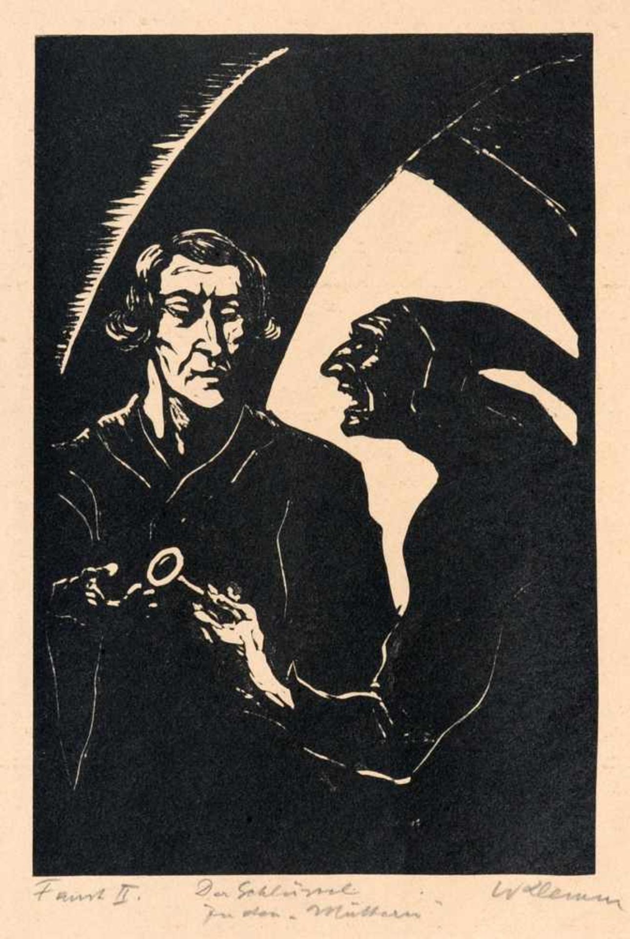 Walther Klemm, Seltene Holzschnittfolge zu Johann Wolfgang von Goethes "Faust II". 1932.Walther - Bild 6 aus 11