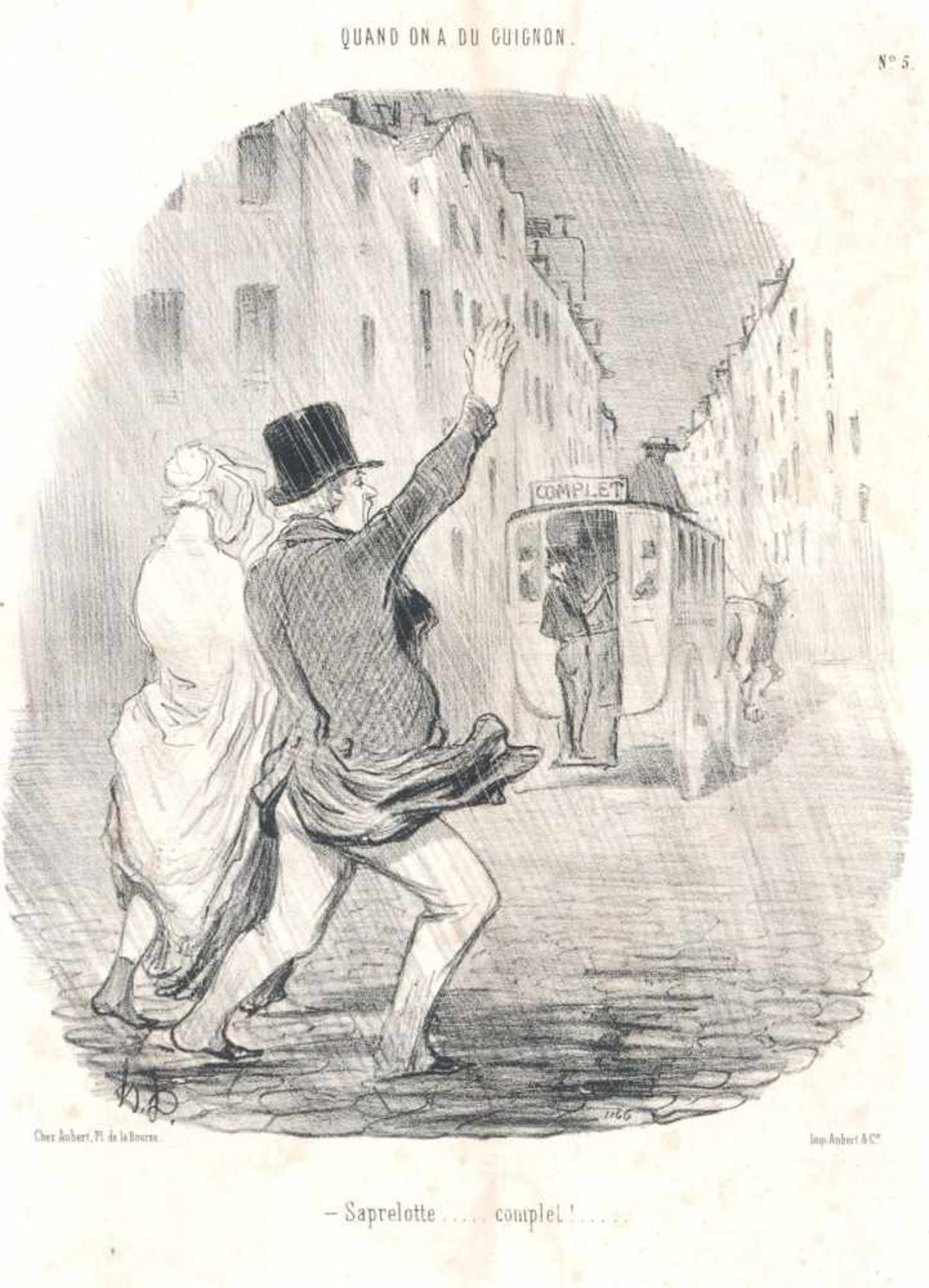 Honoré Daumier, Elf Illustrationen aus der Satire-Zeitschrift "Le Charivari". 2. H. 19. Jh.Honoré - Bild 9 aus 12