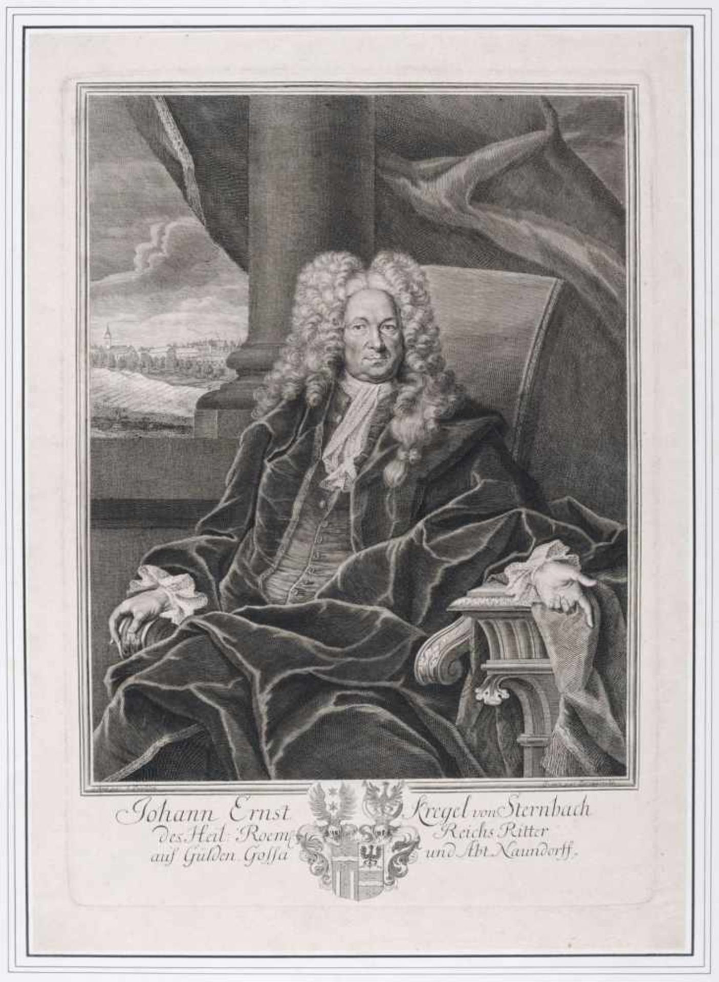 Martin Bernigeroth, Vier Porträts Leipziger Amtsträger. 1. H. 18. Jh.Martin Bernigeroth 1670 - Bild 3 aus 4