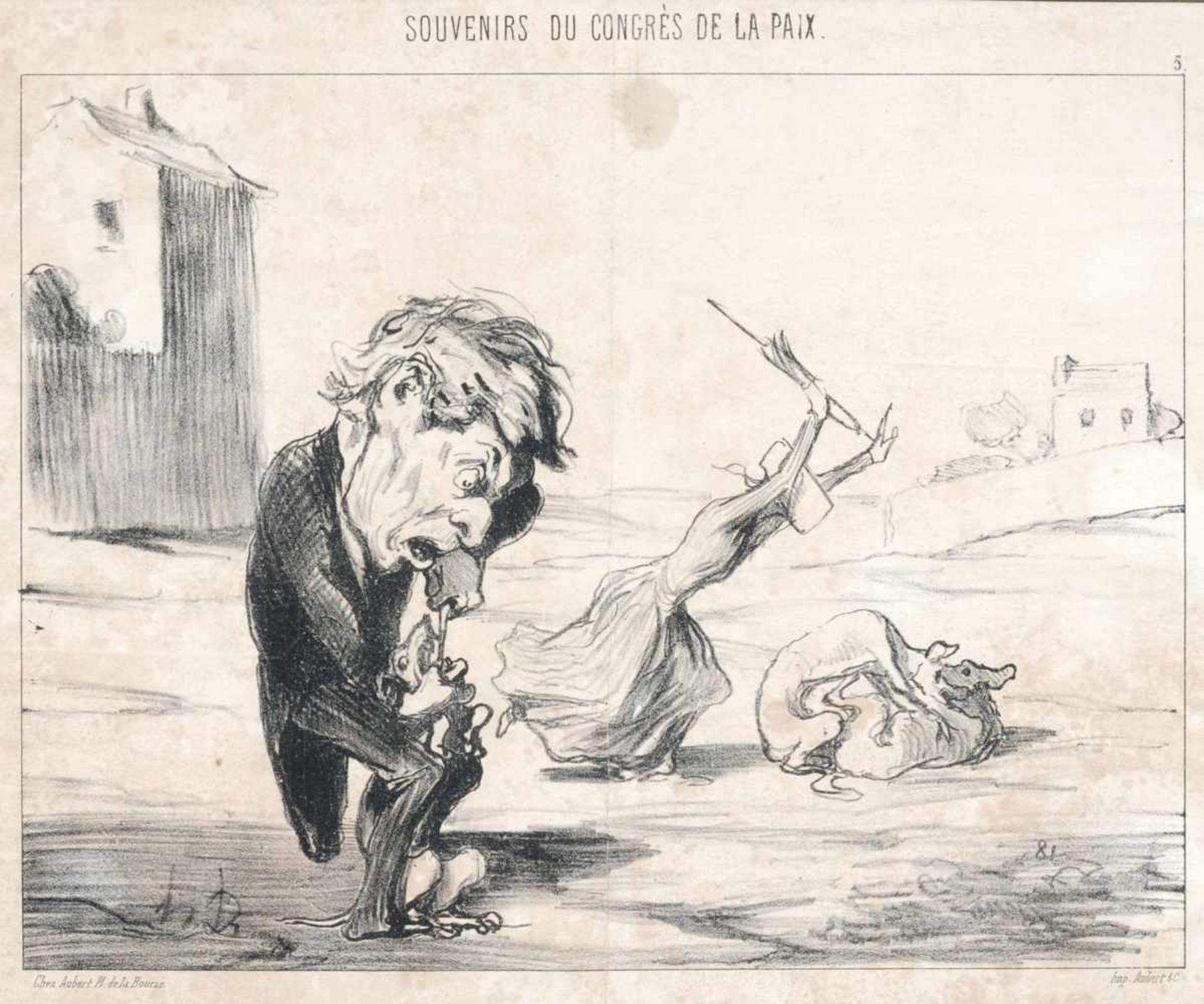 Honoré Daumier, Elf Illustrationen aus der Satire-Zeitschrift "Le Charivari". 2. H. 19. Jh.Honoré - Bild 10 aus 12