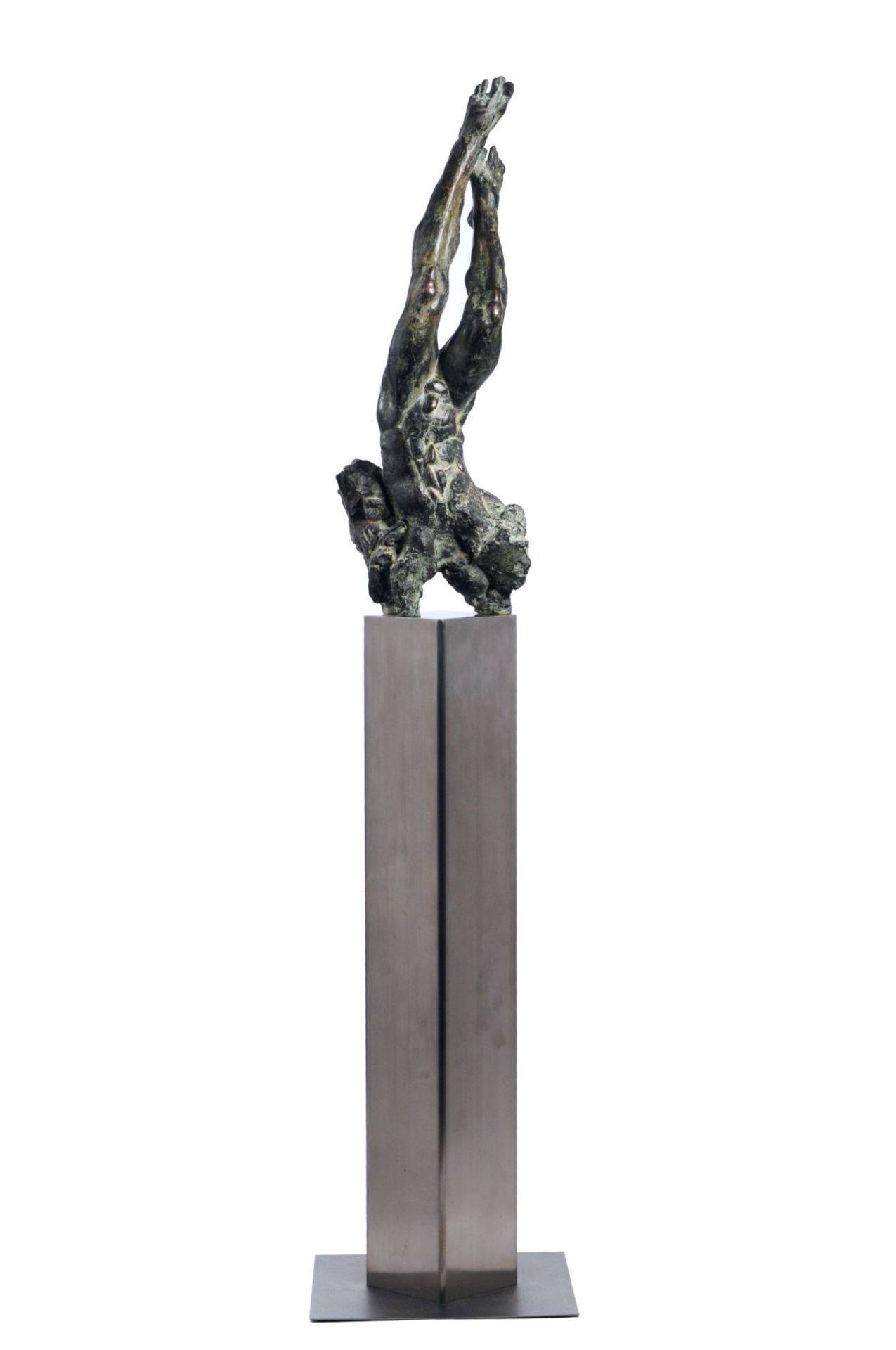 Klaus Schwabe "Stürzender Ikarus". 1996.Klaus Schwabe 1939 Unterweißbach  2017 LeipzigBronze, - Bild 6 aus 7