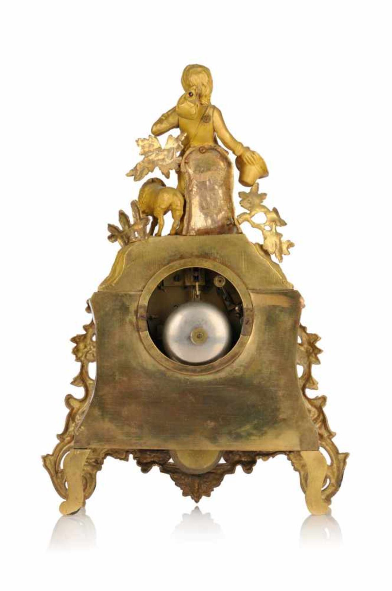 Figürliche Pendule. A. Brocot & Delettrez. Paris, Frankreich. Um 1870.Messing oder Bronzeguss, - Bild 2 aus 3